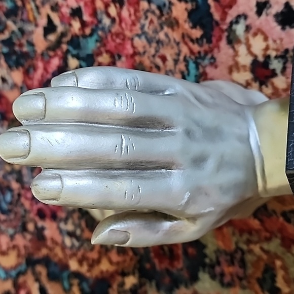 Silver Abstract Face Sculpture - Picture 7 of 10